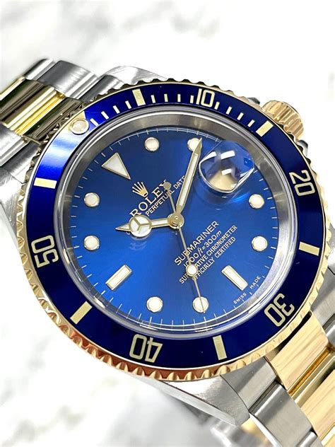 rolex submariner 2 tone blue|rolex submariner blue price new.